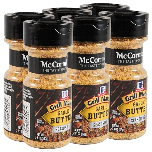  McCormick Grill Mates Garlic Butter Seasoning for Grilled Chicken and Steaks, Perfect for Grillers, Outdoor Barbecues a