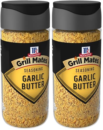 McCormick Grill Mates Garlic Butter Seasoning for Grilled Chicken and Steaks, Perfect for Grillers, Outdoor Barbecues a