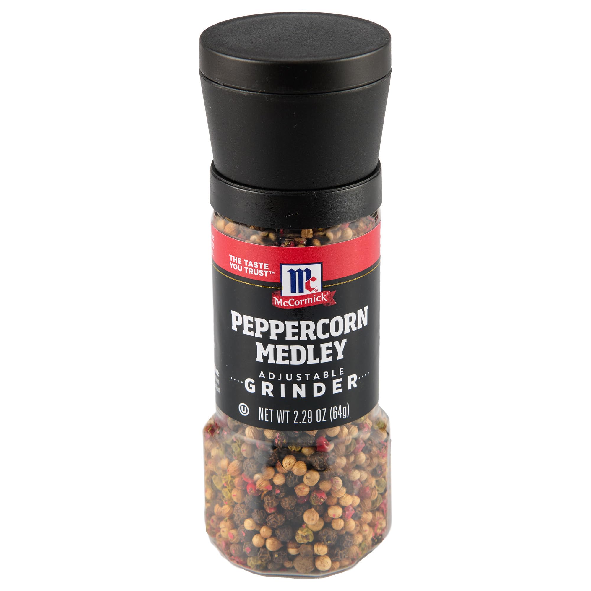  McCormick Peppercorn Medley Adjustable Grinder for Easy Seasoning and Flavor Boost, Cooks and Culinary Enthusiasts, Coo