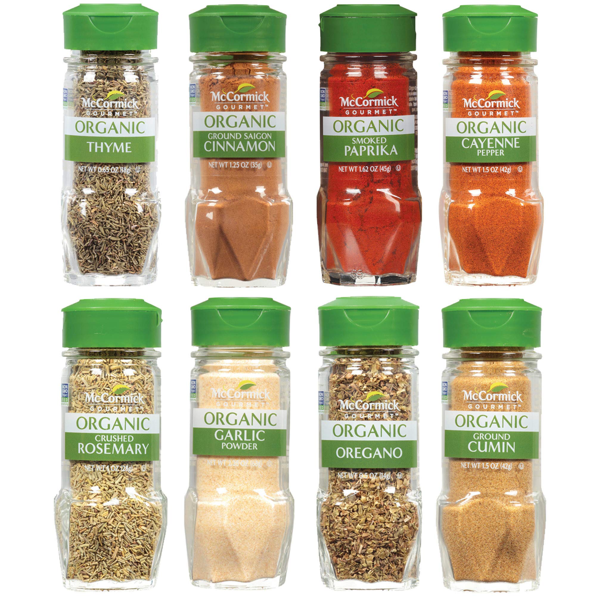  McCormick Gourmet Organic Spice Rack Refill Variety Pack for Culinary Enthusiasts - 8 Count USDA Organic
| McCormick Go