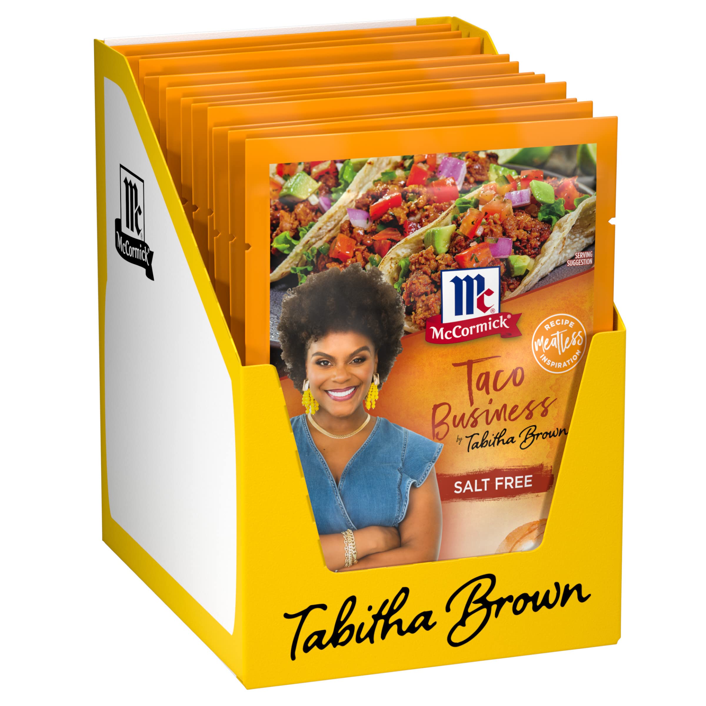 McCormick Tabitha Brown Taco Business Seasoning Mix forBusy Professionals, Quick Meals, 1 oz (Pack of 12) - Flavorful Ta