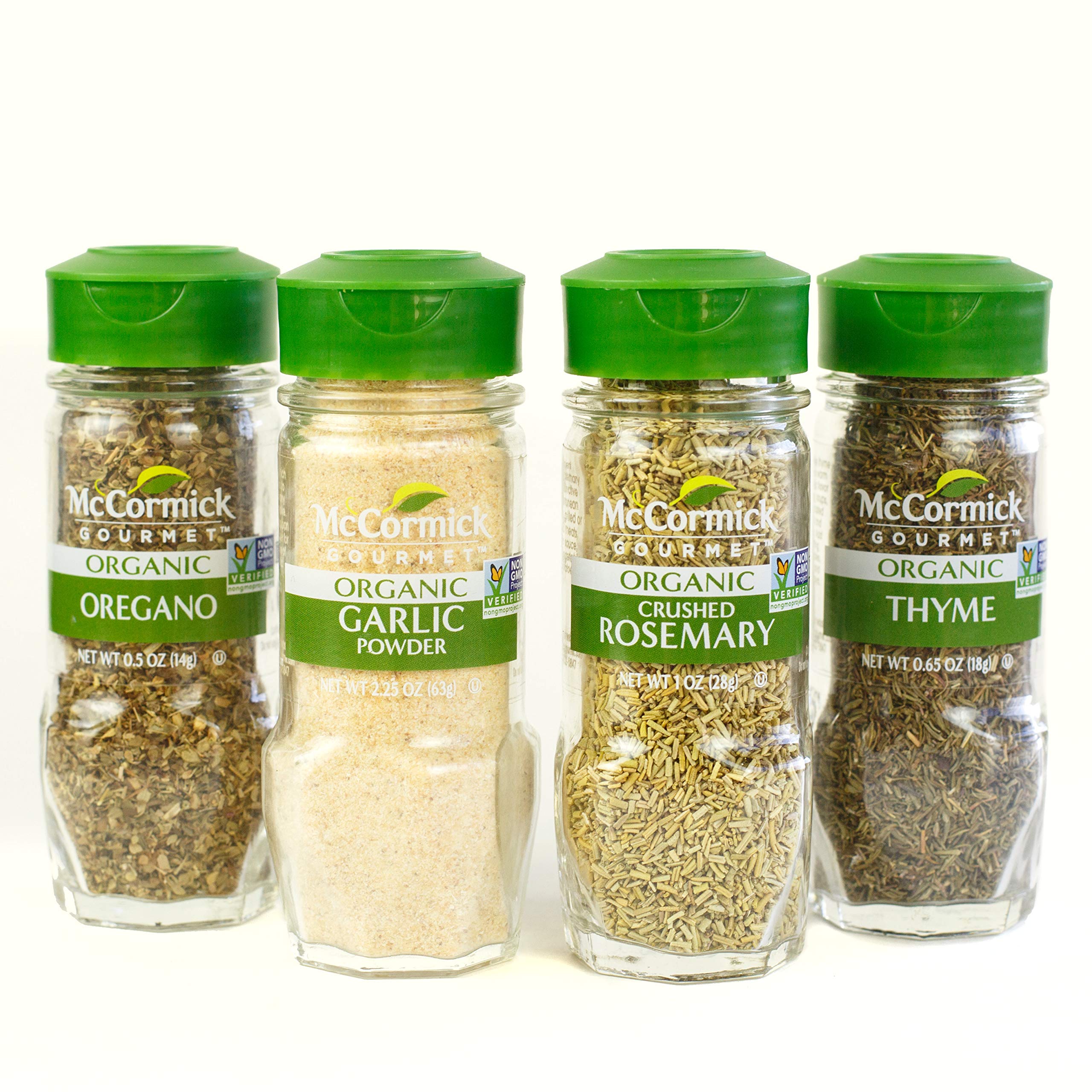  McCormick Organic Garlic & Herbs Variety Pack for Cooking Basics - USDA Organic - Essential Herbs Oregano, Garlic Powde